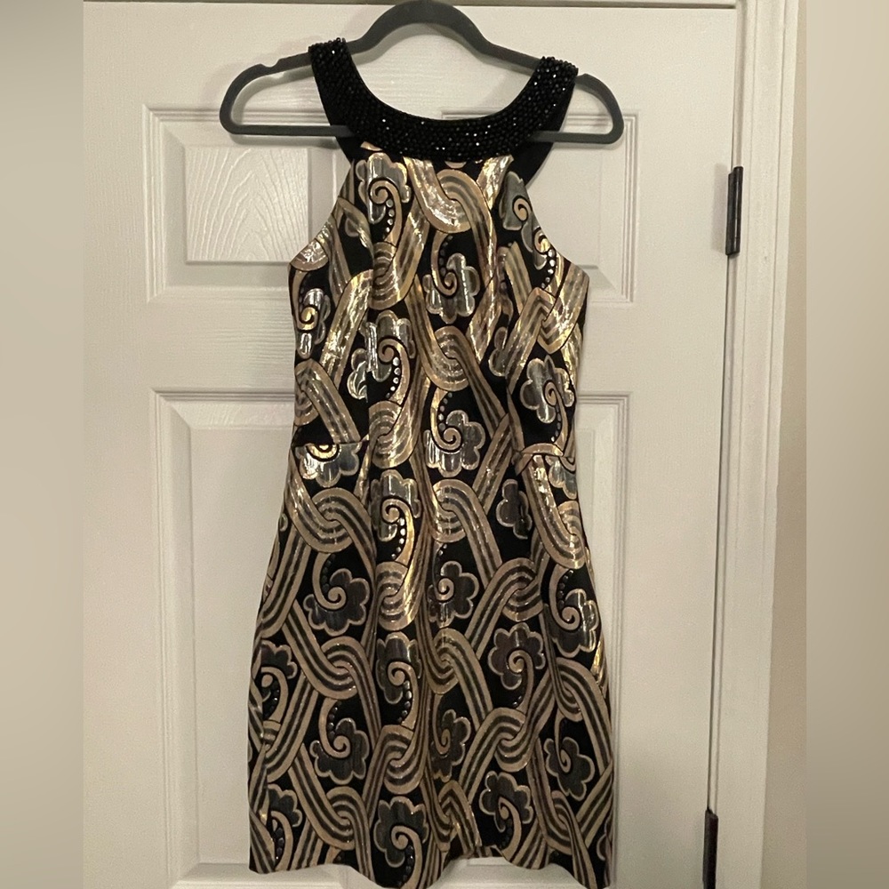 Lilly Pulitzer Sydney Tropic Brocade Halter Dress